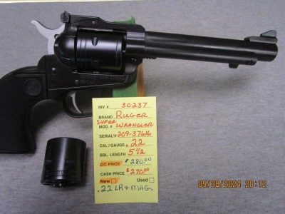 Ruger Super Wrangler .22 lr & .22 mag.