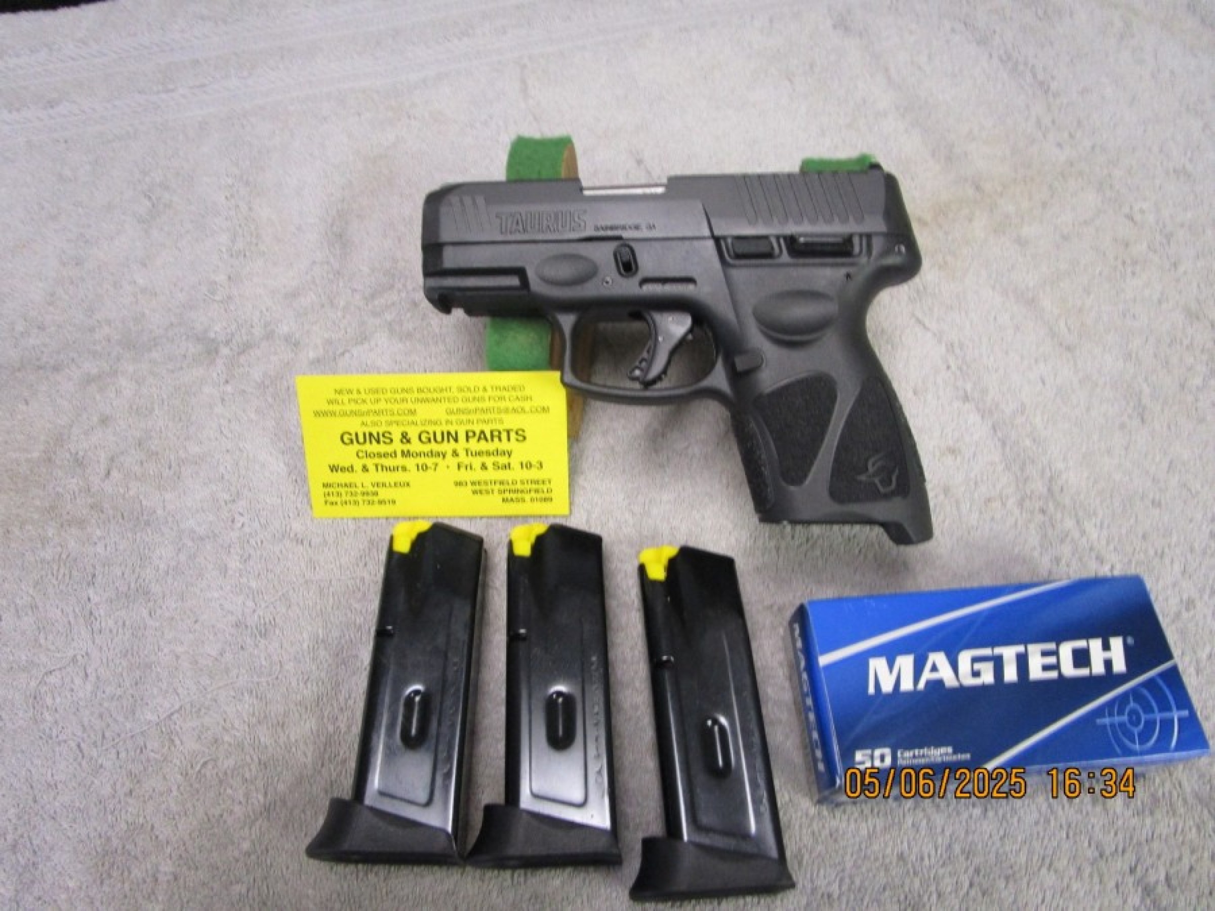 Taurus model G-3-C .9mm with 50 rds of ammo. - Product Image