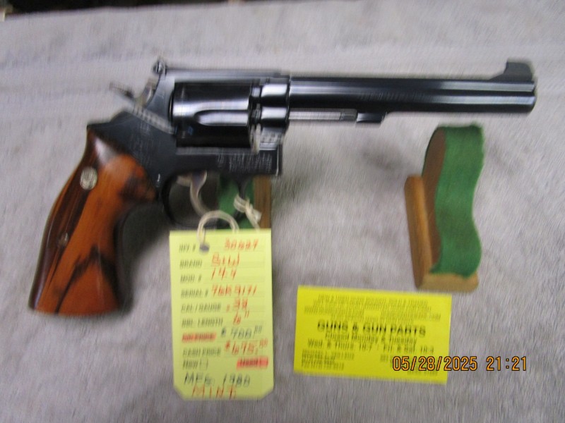 Smith &amp; Wesson model 14-4 .38 caliber with a 6" barrel nice.  $675.00  SOLD
