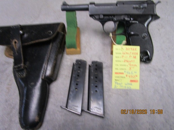 Walther P-38 P-1 Post war .9mm with holster.  SOLD