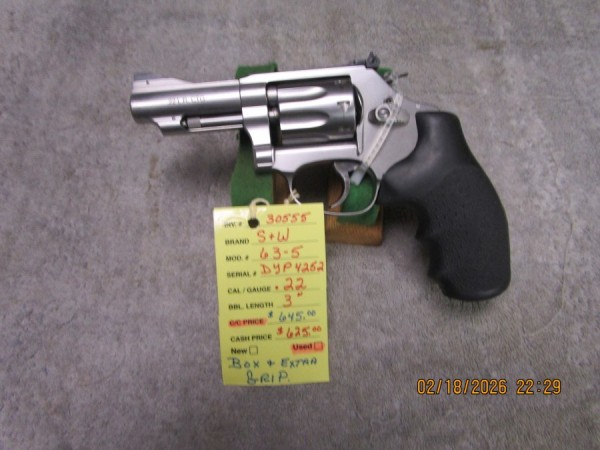 Smith & Wesson model 63-5 .22 caliber.  SOLD - Product Image
