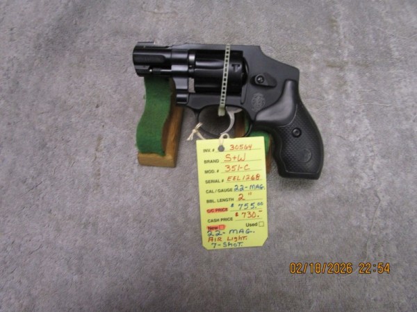 Smith & Wesson model 351-C .22 mag 7- shot, new. - Product Image