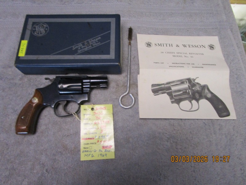Smith &amp; Wesson model 36 .38 Spl, with box.