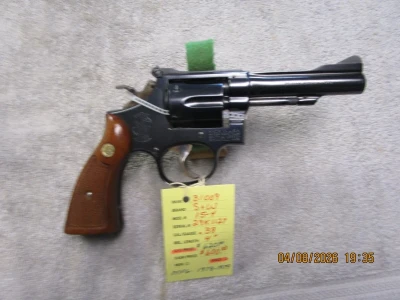 Smith & Wesson model 15-4 .38 spl,  4" barrel adjustable rear sight mint.  SOLD - Product Image