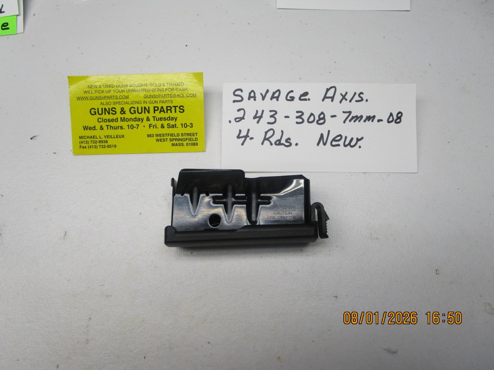 Savage factory clip for a model Axis .243 & .308 & 7mm-08 caliber 4- rounds new. - Product Image