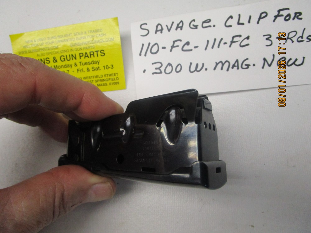 Savage factory clip for a model 110-FC &amp; 111-FC .300 W. Mag caliber 3- rounds new.