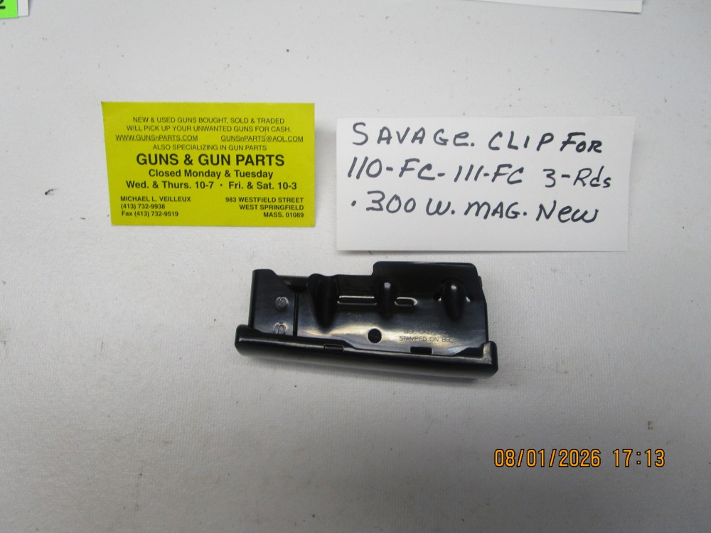 Savage factory clip for a model 110-FC &amp; 111-FC .300 W. Mag caliber 3- rounds new.