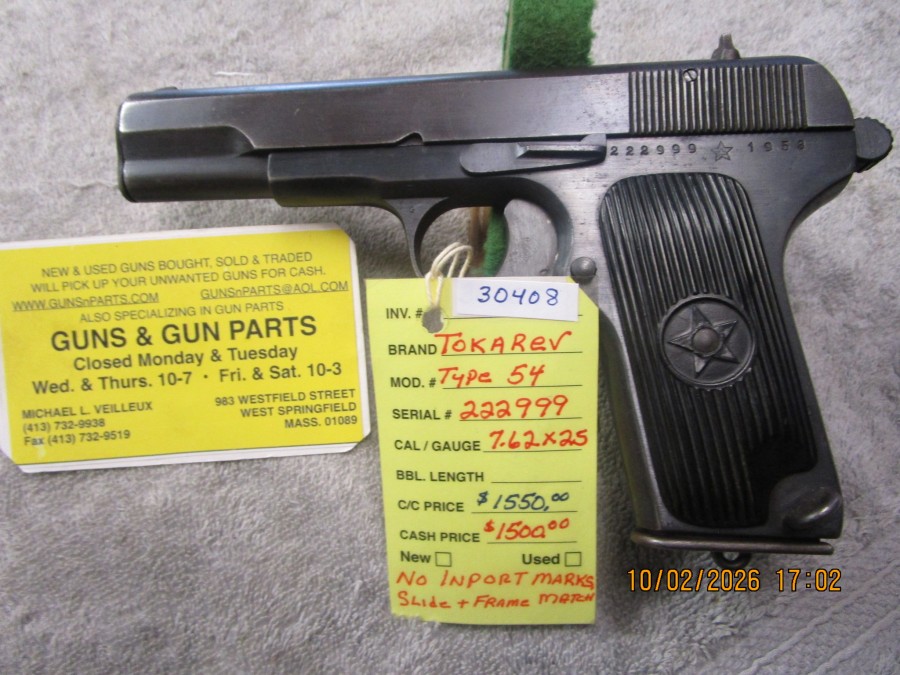Tokarev Type 54 762.25 caliber.