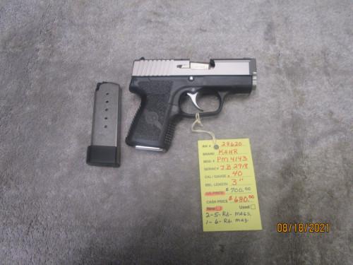 Kahr model PM-40 nice. 04/05/22 Kahr model PM-40 nice. 04/05/22 - Product Image